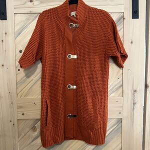 Size L Michael Kors golden latch knit cardigan sweater